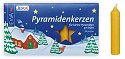 Pyramid Candles - Med<br>Honey/Advent Gold - 14mm